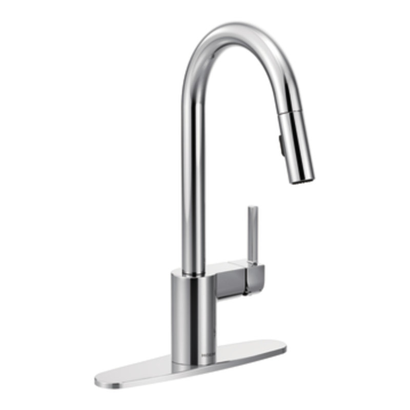 Moen Align One Handle Modern Kitchen Pulldown Faucet with Reflex and Power Clean Technology, Chrome