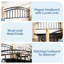 Structure de lit plateforme classique en métal, avec rangement inférieur, lattes en acier-1070931420