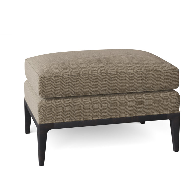 Repose-pieds rectangulaire 28 po Claxton, Espresso, Ivoire pétillant