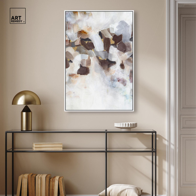 «Neutral Bliss», reproduction d'art sur toile par Art Remedy, H 16 po x l 11 po, Cadre argenté