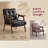Lounge Chair with Thick Cushion, Mid Century Modern Accent Armchair, Button Tufted for Living Room, Bedroom-393127056