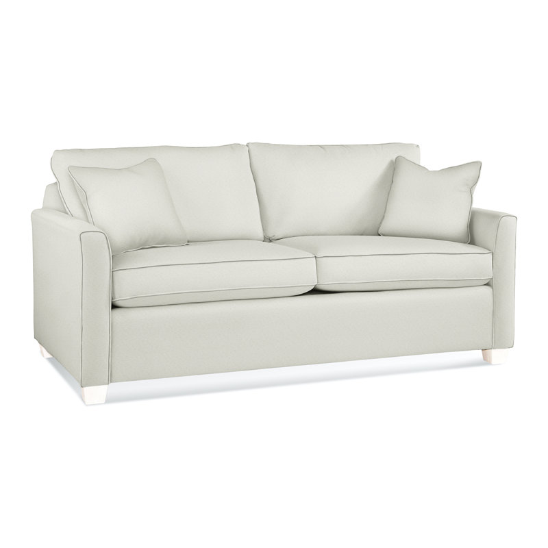 Charleston 77" Sleeper Sofa, Frost White, Innerspring, Elite Ivory 100% Polyester