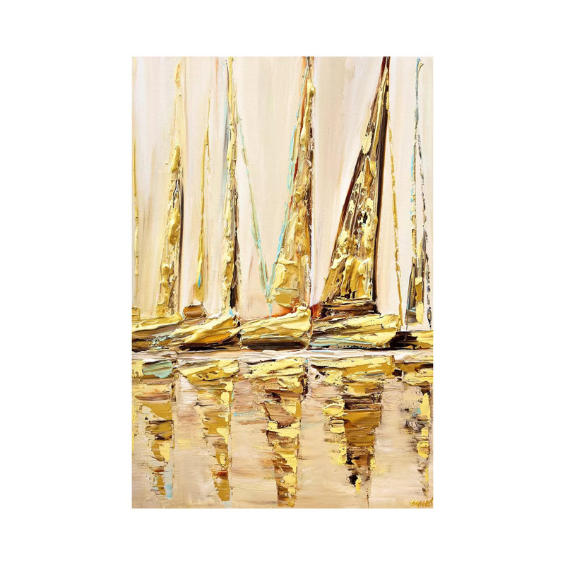Sail With Me by Osnat Tzadok - Painting on Canvas, Wrapped Canvas, 101.6cm H x 66.04cm W x 3.81cm D