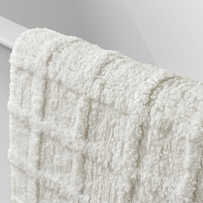 Tapis pour salle de bain Carter, Blanc