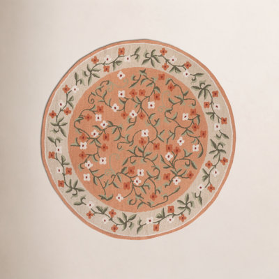 Hand-Tufted Wool Floral Outdoor Rug