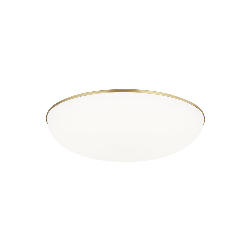 Megan 1 - Light LED Flush Mount, 3000K, Plated Brass