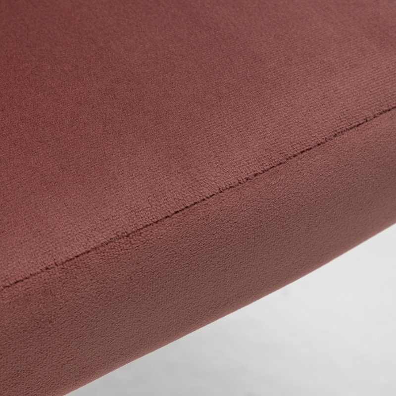 Raffinee Velvet Slipper Chair, Rose