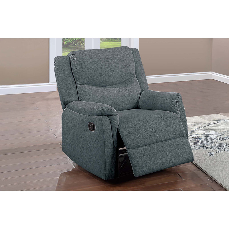 Fauteuil inclinable manuel 1pc, Dark Gray Fabric, Dark Gray
