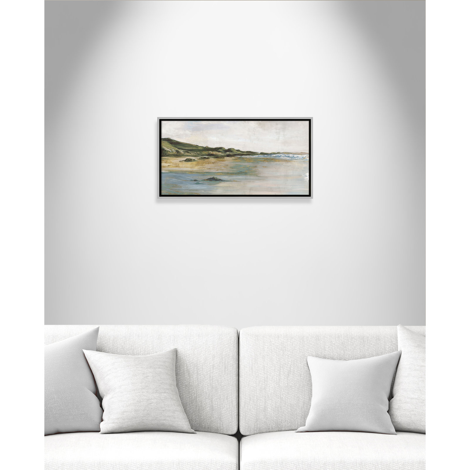 Tide’s Edge Print by , Silver, 13.5" H x 25.5" W