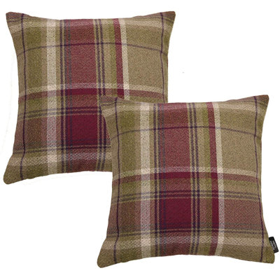 Plaid Square Cushion Cover