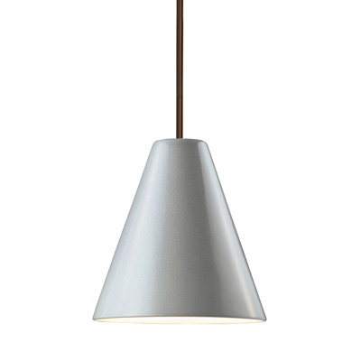 Luminaire suspendu cône craquelé 1 lumière Faylinn