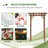 55'' W x 25.5'' D Solid Wood Arbor in Brown