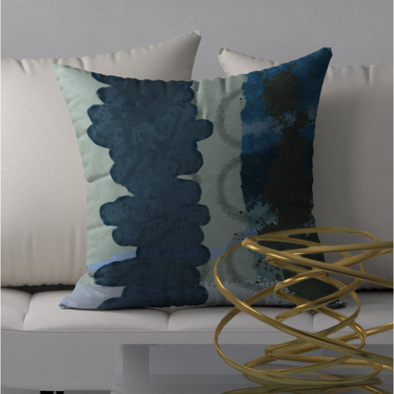 Housse de coussin décorative carrée lisse Care/insert, 24 po x 24 po