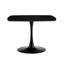 Table de bout de style Mid-Century de 42,1 po, plateau noir avec pieds en métal robustes, pratique pour une utilisation quotidienne et stable pour 4 à 6 personnes, conception fonctionnelle-705836119