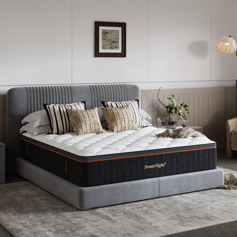 Sweetnight 14 Inch Cooling Hybrid Mattress with Gel Memory Foam, Medium Firm, CertiPUR-US, California King, 14"