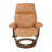 Upholstered Swivel Recliner with Ottoman - 360° Swivel, 135° Recline