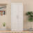 High wardrobe and kitchen cabinet with 2 doors and 3 partitions to separate 4  storage spaces,
