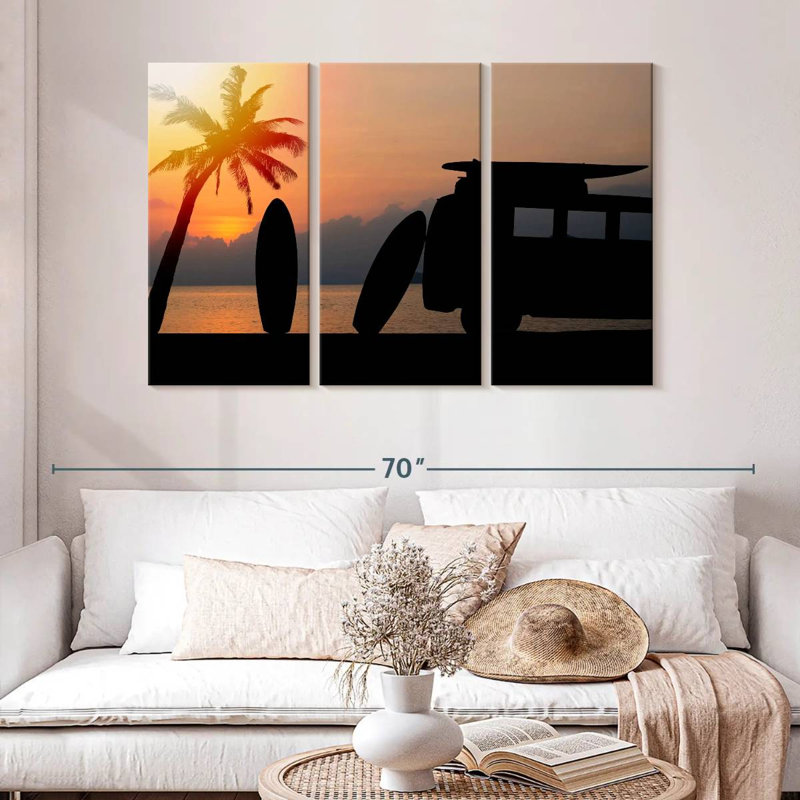 Senne Sunset Surf Trip, 32" H x 50" W