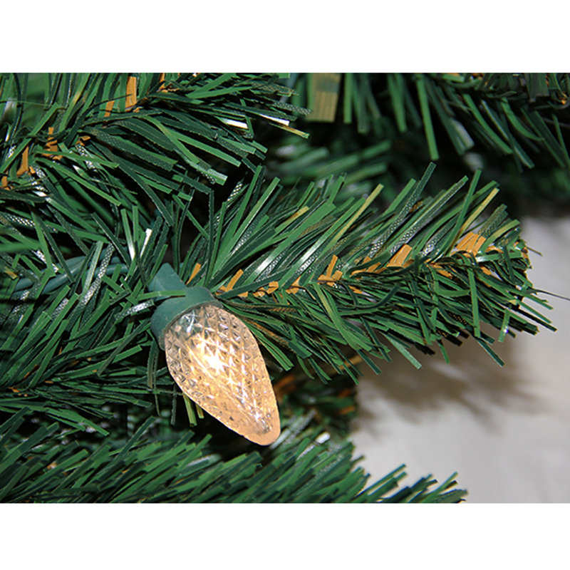 Artificial Fir Christmas Tree with Lights, 16.5' H