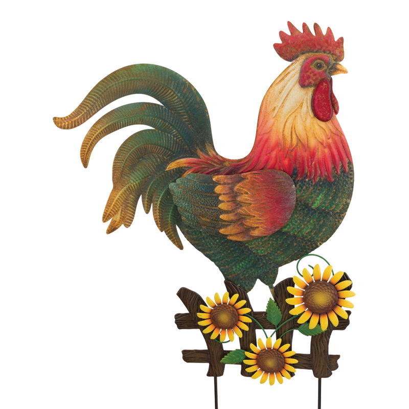 Pieu de jardin de ferme - coq