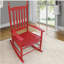 Chaise berçante en bois rose rouge-203890465