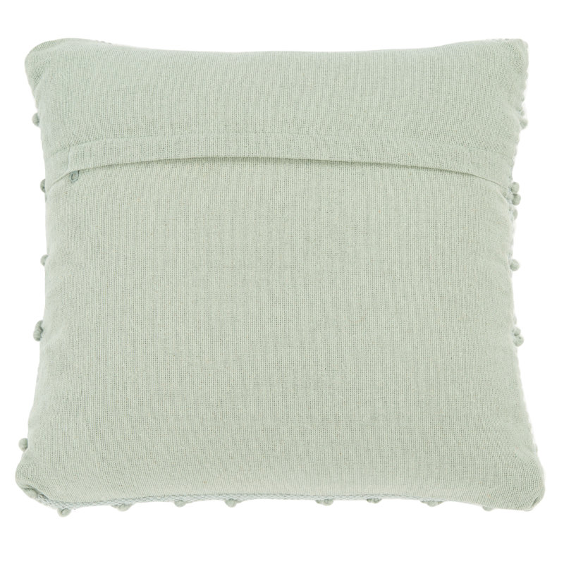 Seafoam Geometric Knit Square Throw Pillow