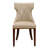 Reine Traditional Vegan Leather Upholstered Beech Wood Dining Side Chair in Cream