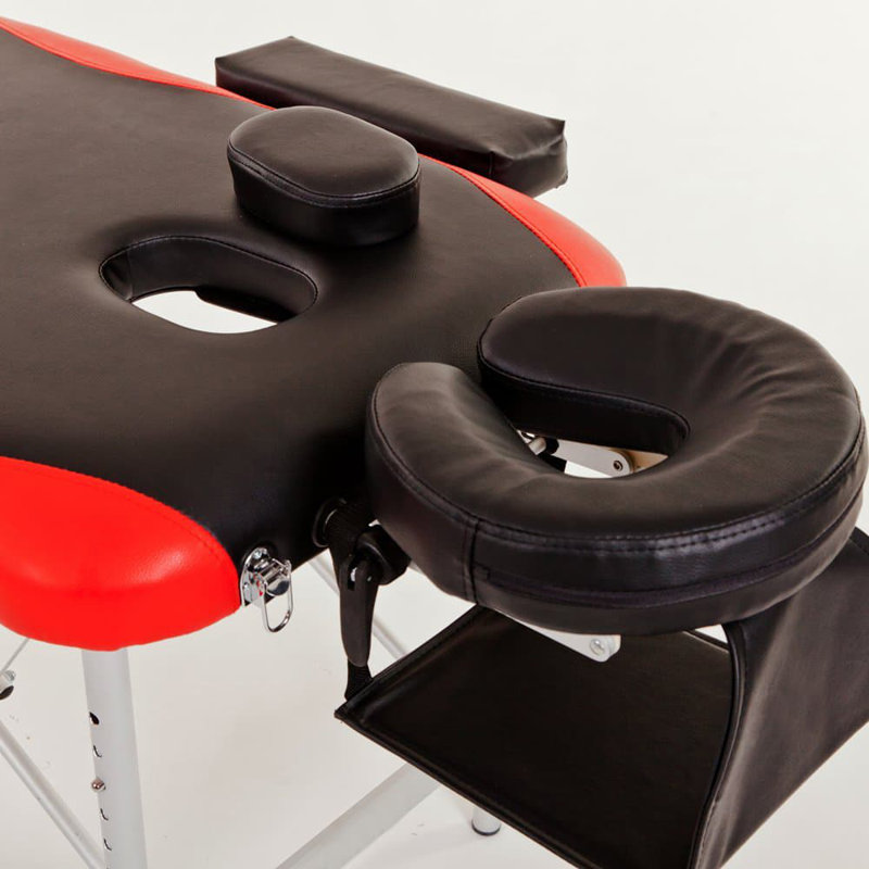 213cm Adjustable Folding Table, Red/Black