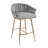 26'' Counter Height Bar Stools Velvet Kitchen Island Counter Bar Stool With Hand- Wave Back,Golden Chromed Base & Footrest-1156031440