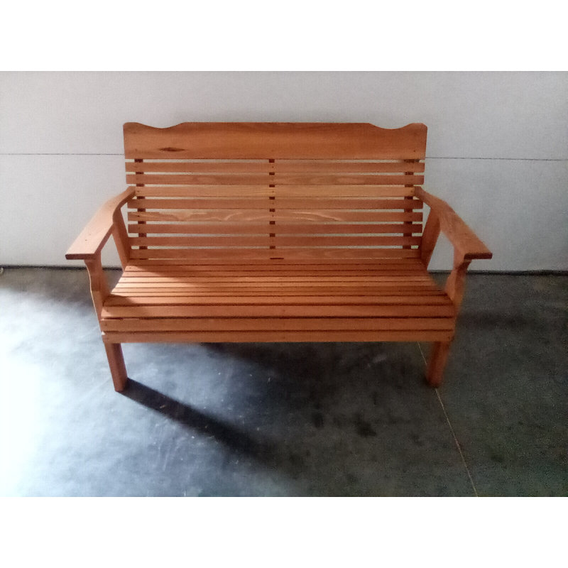 Banc de jardin en bois fabriqué Amish, Rouge