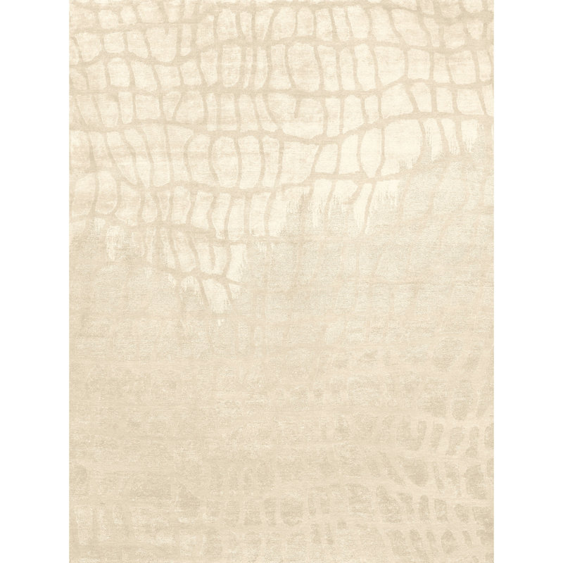 Tapis coquille d'œuf noué à la main de haute qualité, Rectangle 8 pi x 10 pi