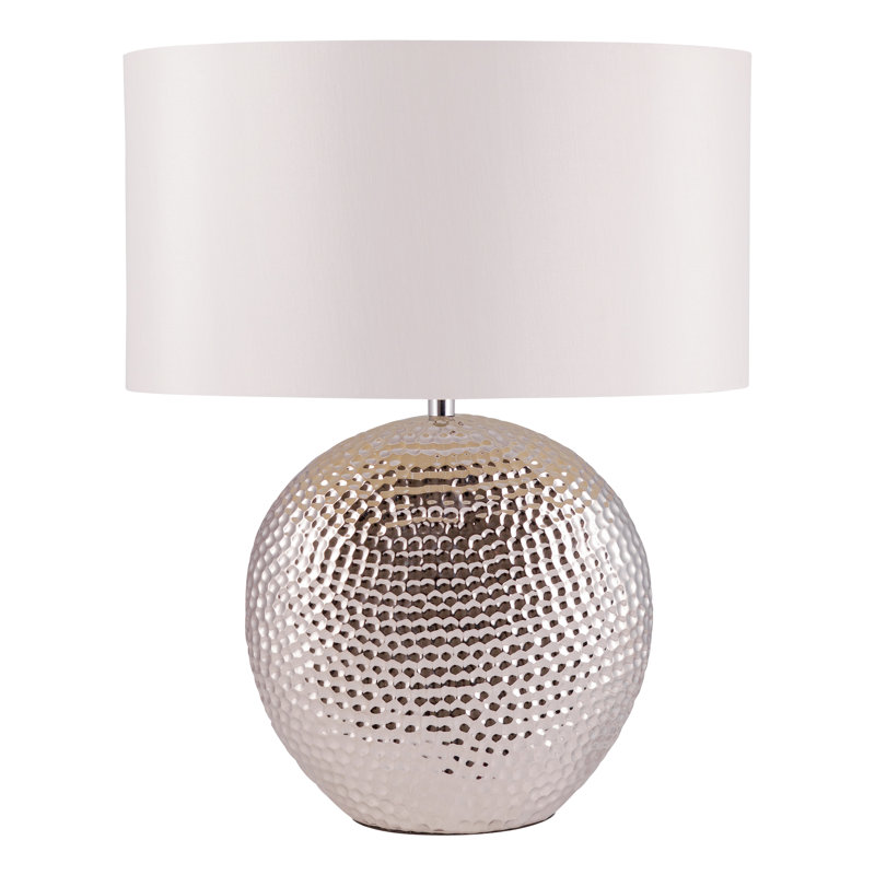 Table Lamp, Chrome, White