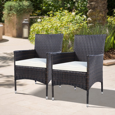 Chaise de patio avec coussin Duchesne