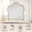 Miroir blanc perle
