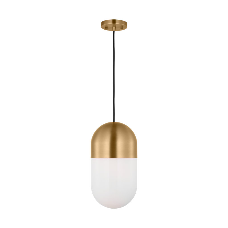 Foster Medium Pendant, Satin Brass