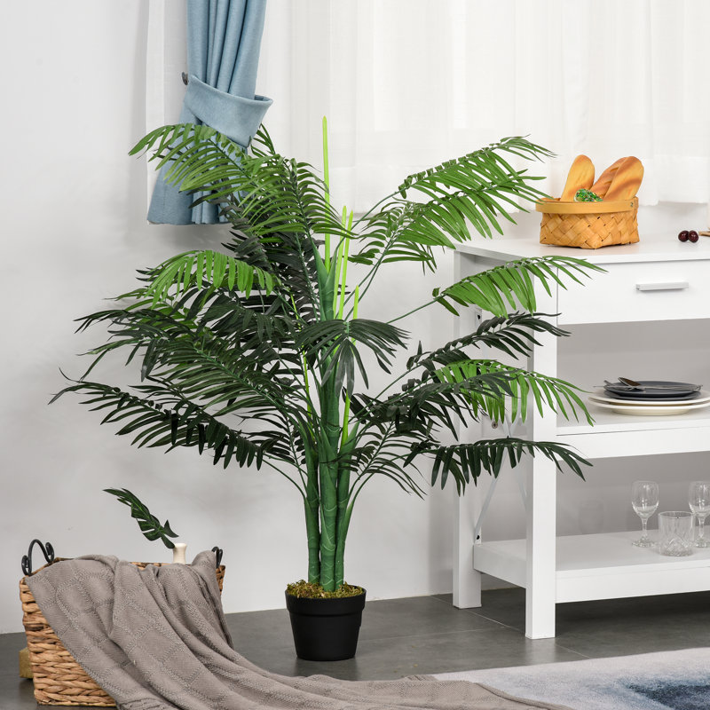 Palmier artificiel en pot 49 ", L 6,3 po x P 6,3 po