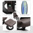 Massage Recliner Chair with Ottoman, 360° Swivel Recliner and Footstool, PU Leather Reclining