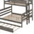 Twin XL Over Queen Bunk Bed Wood Detachable Bunk Bed With Trundle & Ladder, Multi-Function Bunk Bed-2001529386