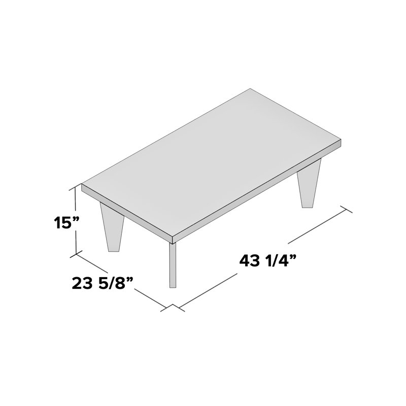 Brookview Four Leg Coffee Table, Grey