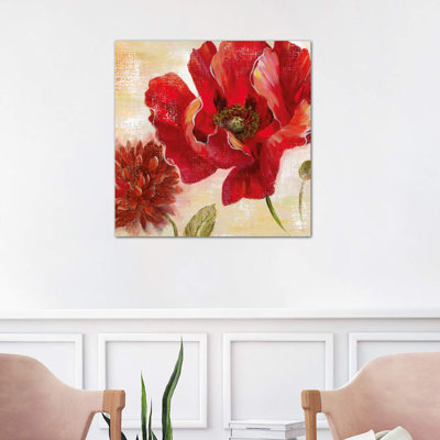 Passion For Poppies II by Nan - Wrapped Canvas Painting
