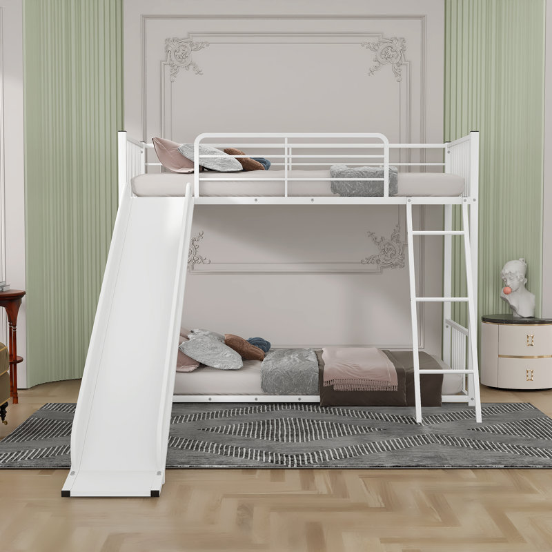 Abryanna Kids Twin Over Twin Bunk Bed, White