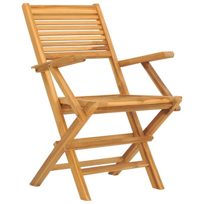 Haoxuan Folding Teak Patio Dining Armchair -  Loon PeakÂ®, A97FC98398E94EFEA1368D4120EC9AC7