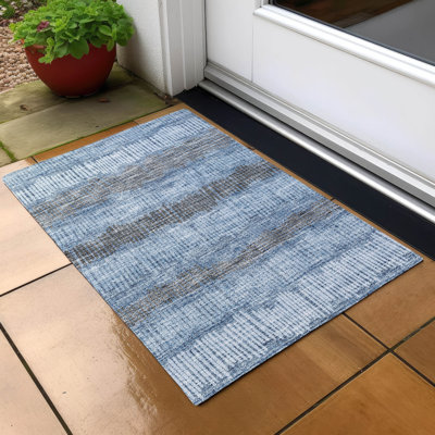 Tapis intérieur / extérieur rectangulaire avec envers antidérapant