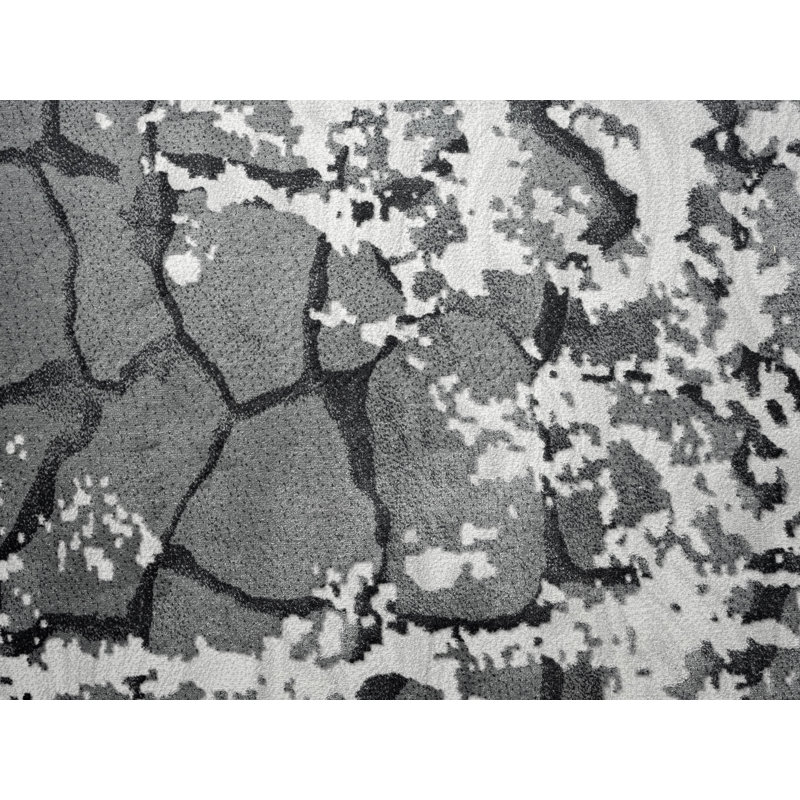 Moody Abstract Gray Area Rug, Rectangle 4' x 6'