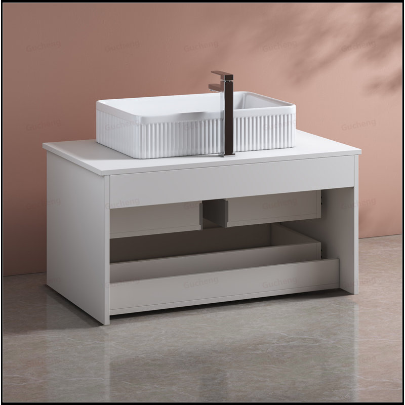 Meuble-lavabo simple 31,5 pouces avec lavabo en céramique