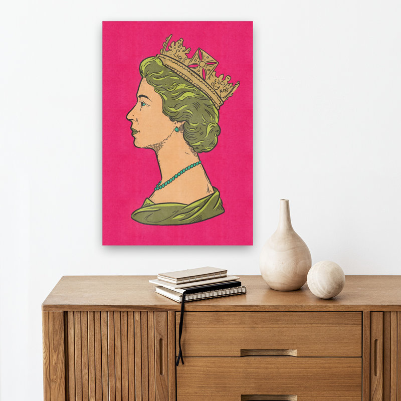 Art mural emblématique grand profil contemporain, H 18 po x l 12 po