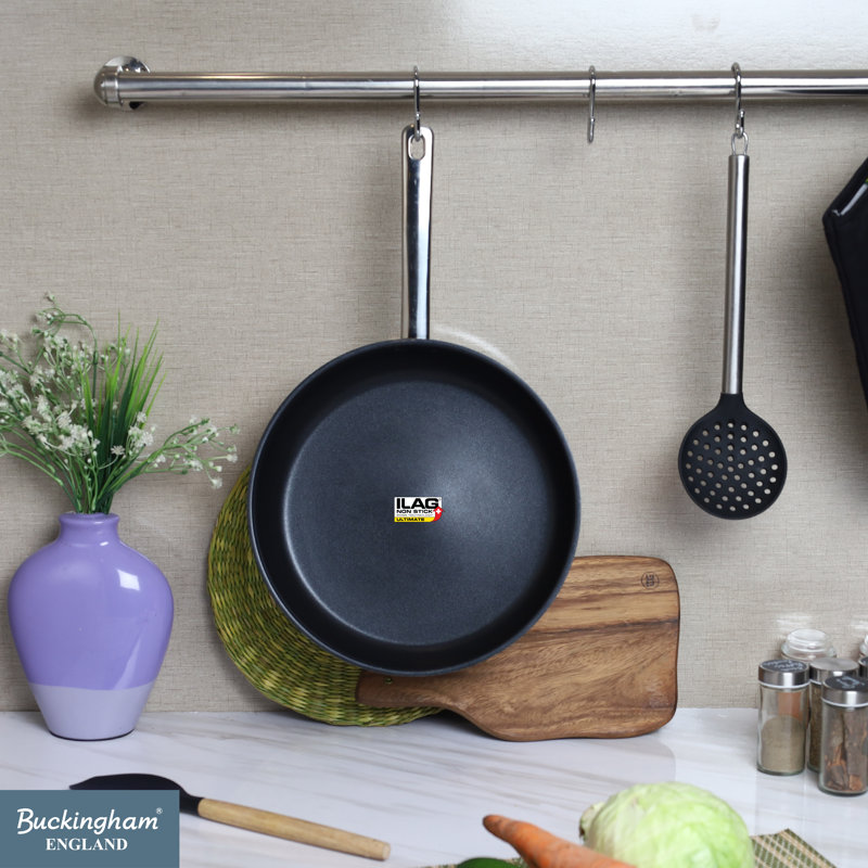 Buckingham Stainless Steel Deep Frying Pan Induction Compatible 28 cm 3.2 Litres