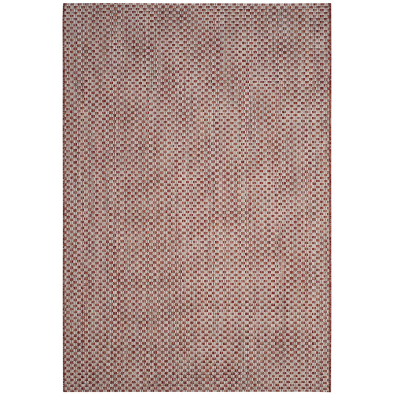 Tapis intérieur / extérieur gris Arneshia, Rectangle 6 pi 7 po x 9 pi 6 po