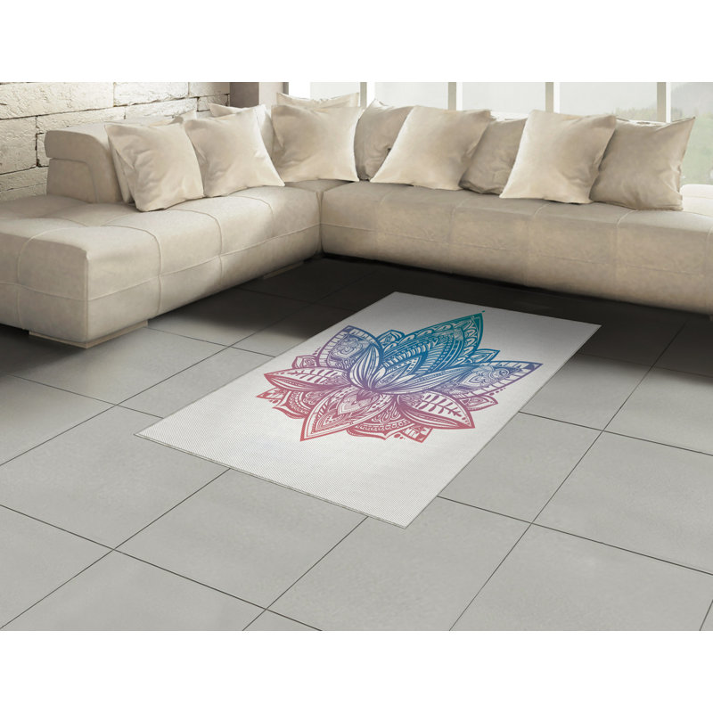 Yoga High Density Long Fiber Poly Threads Decorative Area Rug Carpet, Rectangle 4' x 5'8"