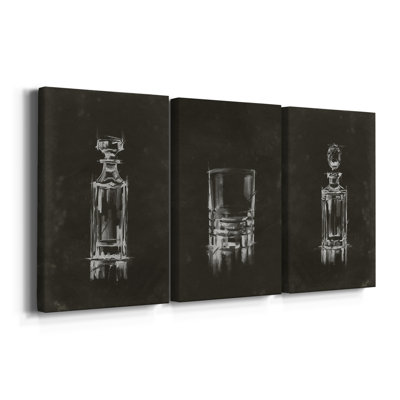 " Crystal Barware I " 3 - Pieces Painting Print